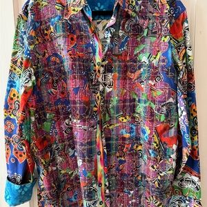 Robert Graham Vibrant Multicolor Abstract Button-Down Shirt